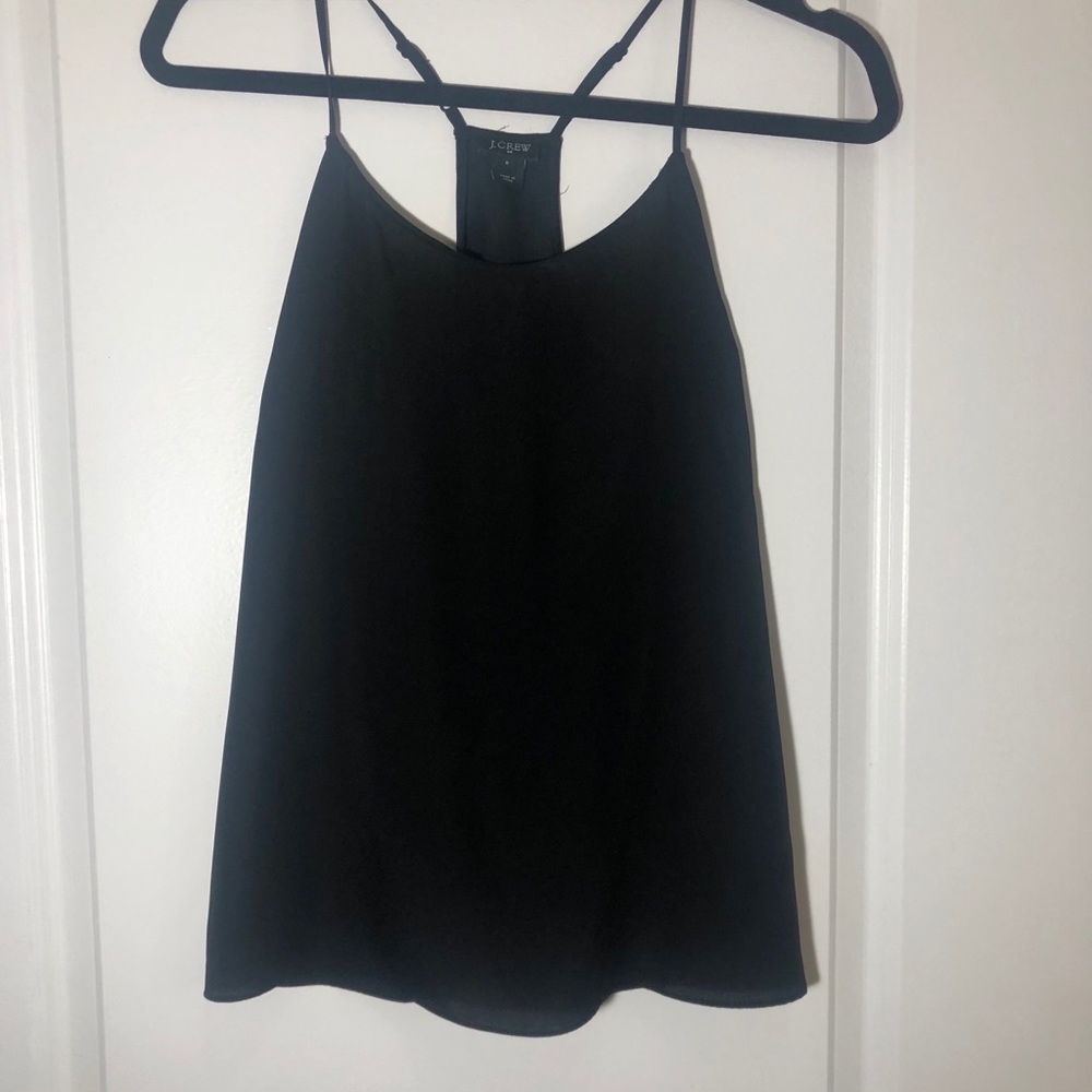 J Crew Racerback Tank, Black 0